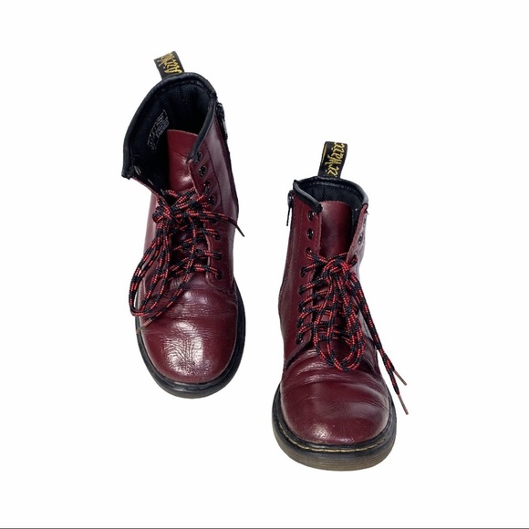 Dr. Martens 1460 Cherry Red Junior Delaney Boot - Picture 13 of 16